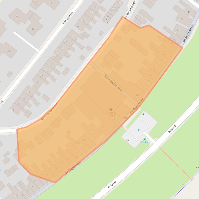 Kaart van postcodegebied 1792AK.