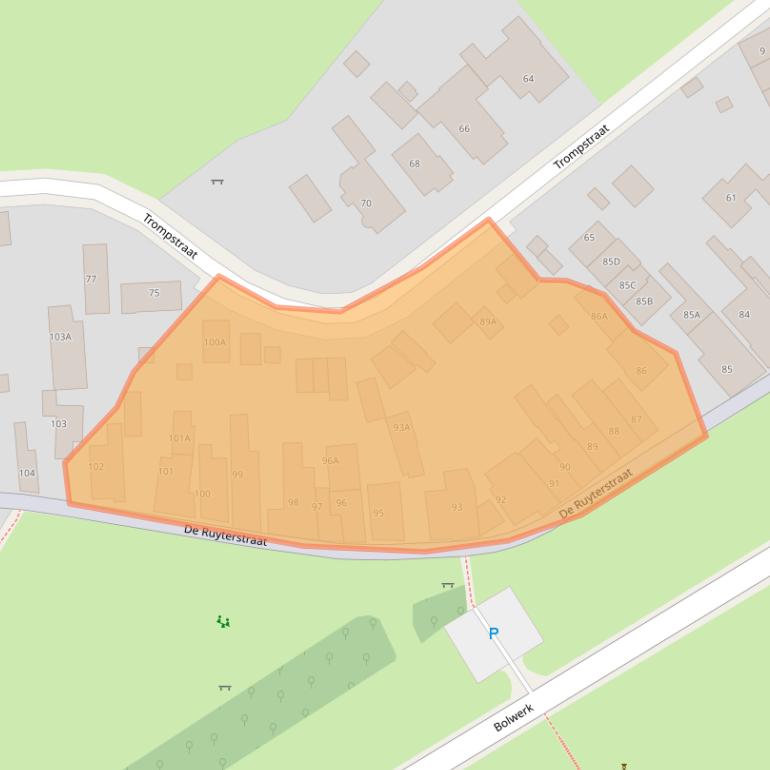 Kaart van postcodegebied 1792AM.