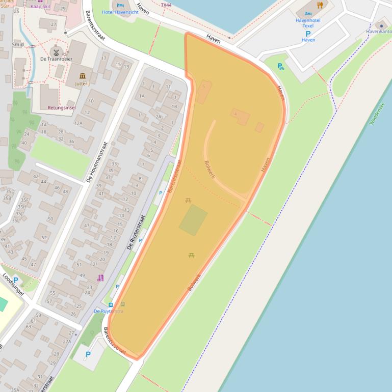 Kaart van postcodegebied 1792AS.