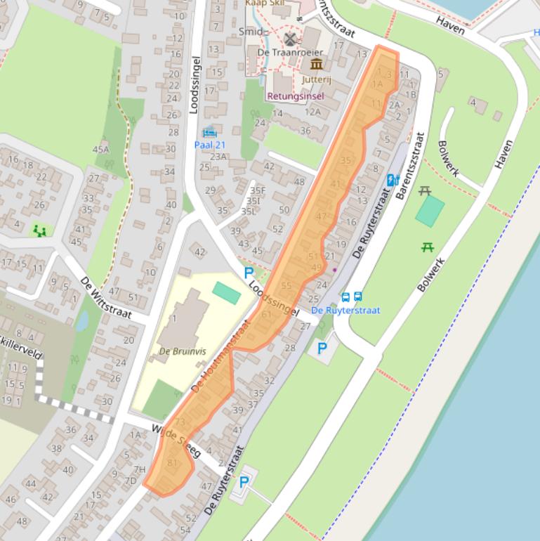 Kaart van postcodegebied 1792BA.