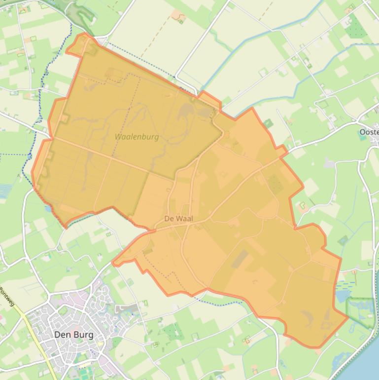 Kaart van postcodegebied 1793.