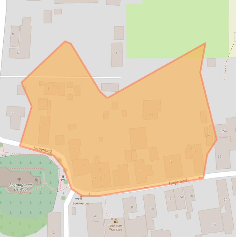 Kaart van postcodegebied 1793AD.