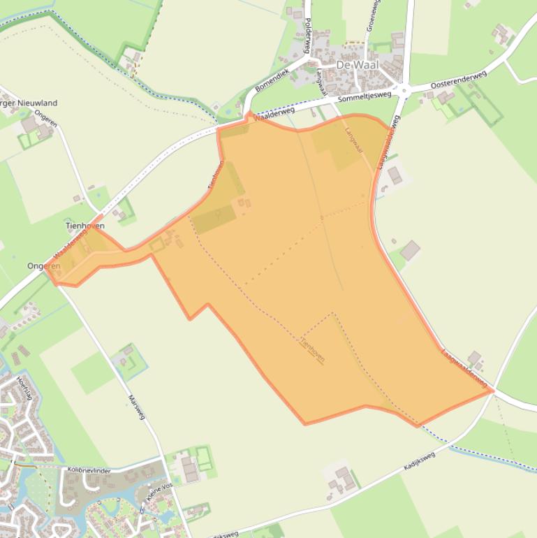 Kaart van postcodegebied 1793EC.