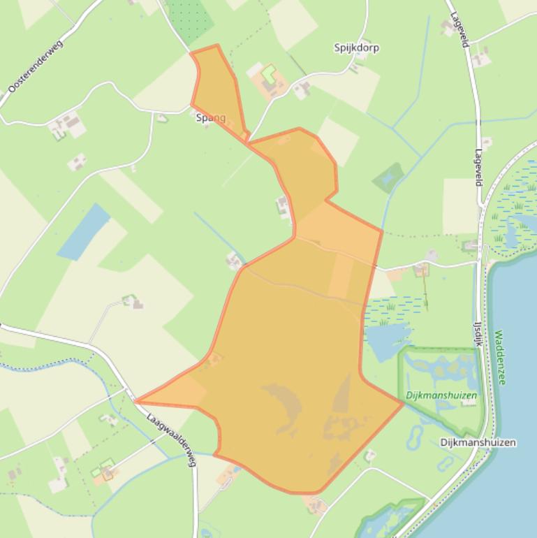 Kaart van postcodegebied 1793EG.