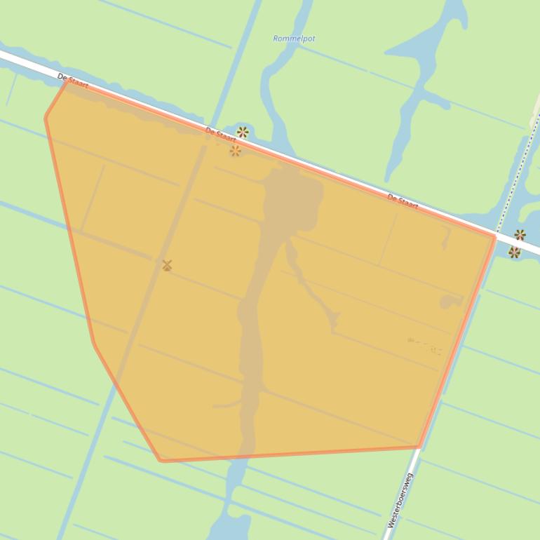 Kaart van postcodegebied 1793EP.