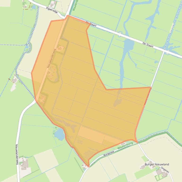 Kaart van postcodegebied 1793ET.