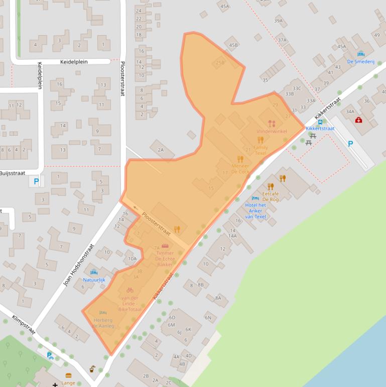 Kaart van postcodegebied 1795AA.