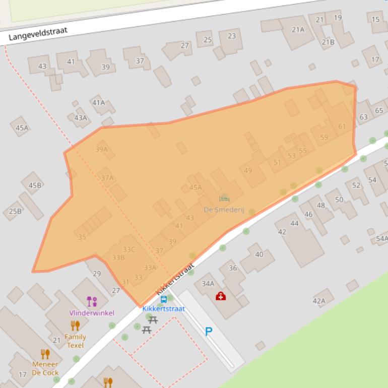 Kaart van postcodegebied 1795AB.