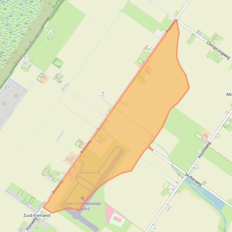 Kaart van postcodegebied 1795JS.