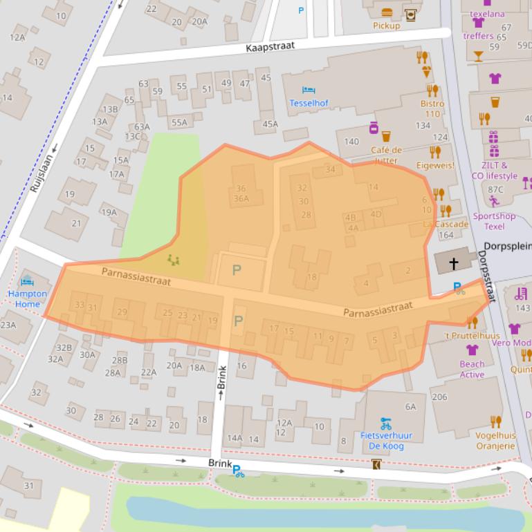Kaart van postcodegebied 1796AG.