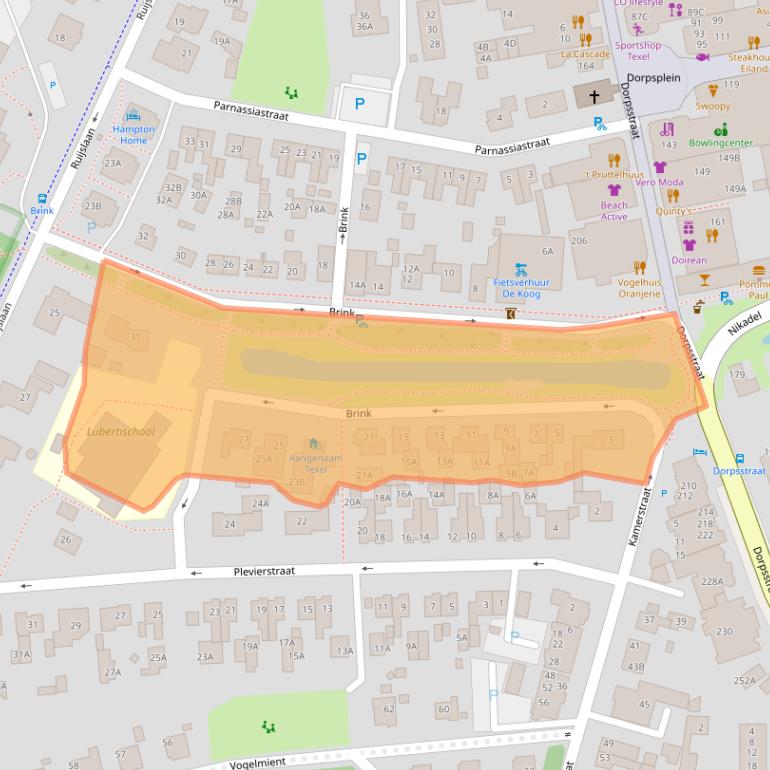 Kaart van postcodegebied 1796AH.