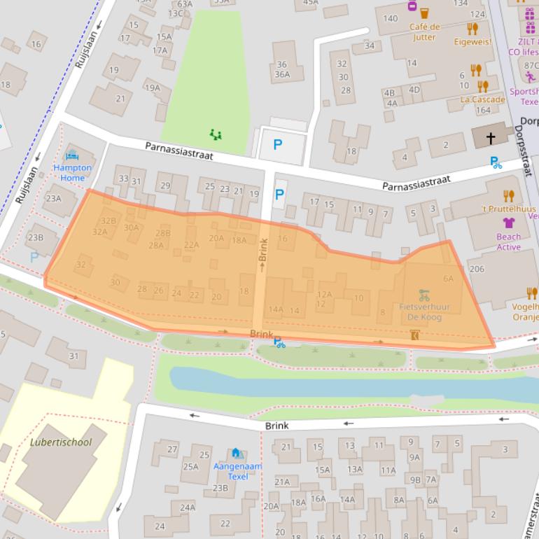 Kaart van postcodegebied 1796AJ.