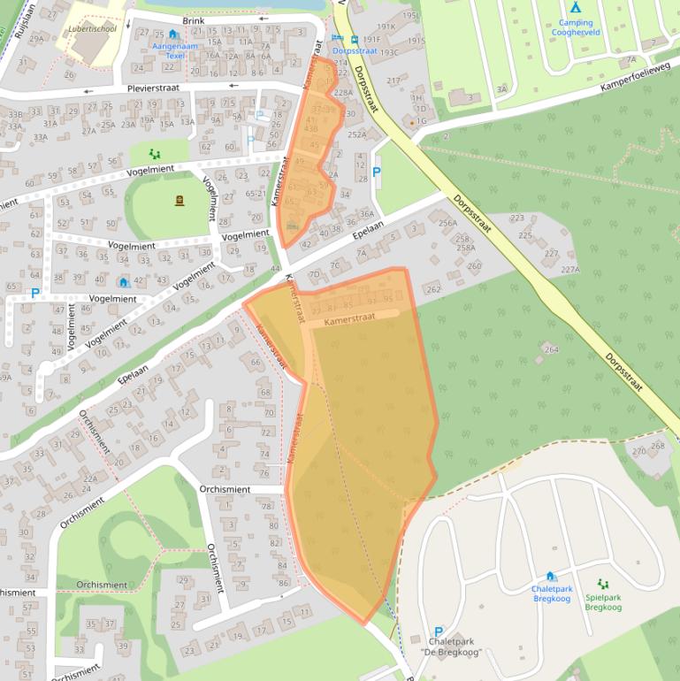Kaart van postcodegebied 1796AM.