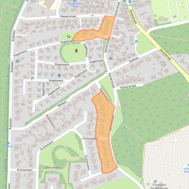 Kaart van postcodegebied 1796AN.