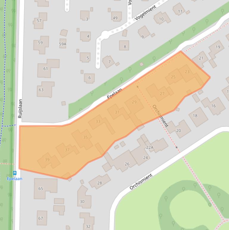 Kaart van postcodegebied 1796AS.