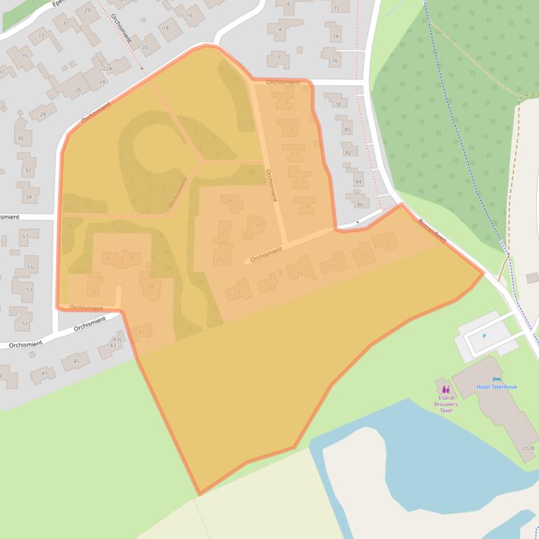 Kaart van postcodegebied 1796AV.