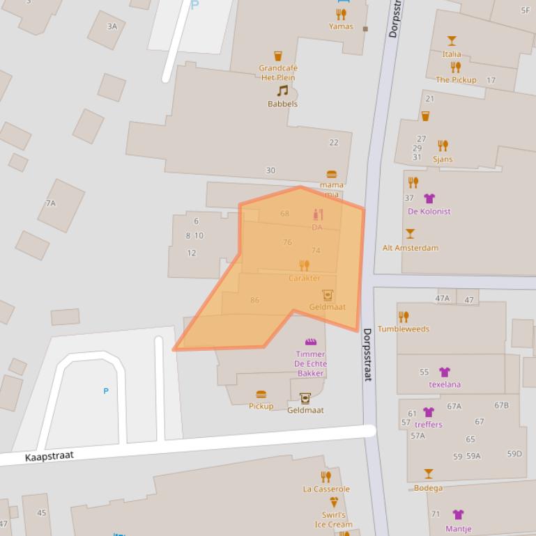 Kaart van postcodegebied 1796BC.