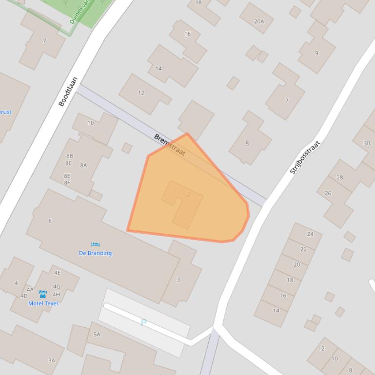 Kaart van postcodegebied 1796BH.