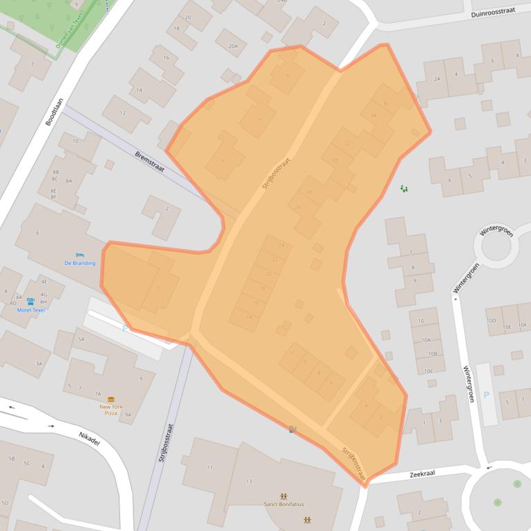 Kaart van postcodegebied 1796BK.