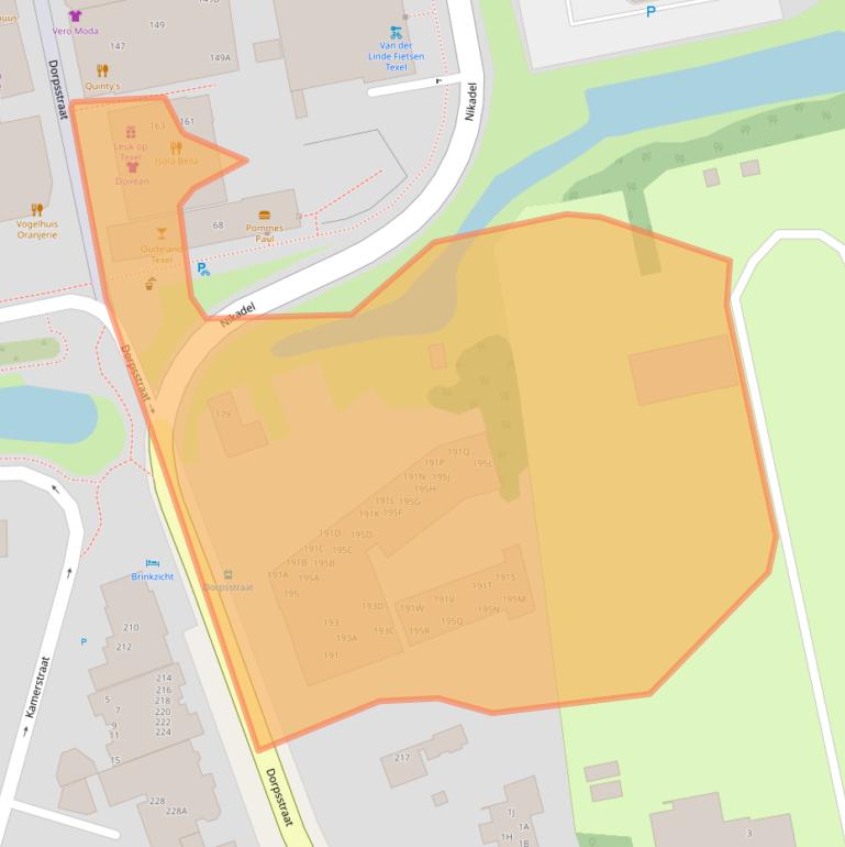 Kaart van postcodegebied 1796CC.