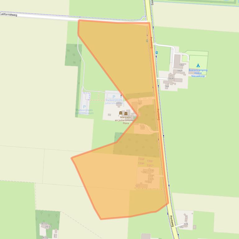 Kaart van postcodegebied 1796MA.