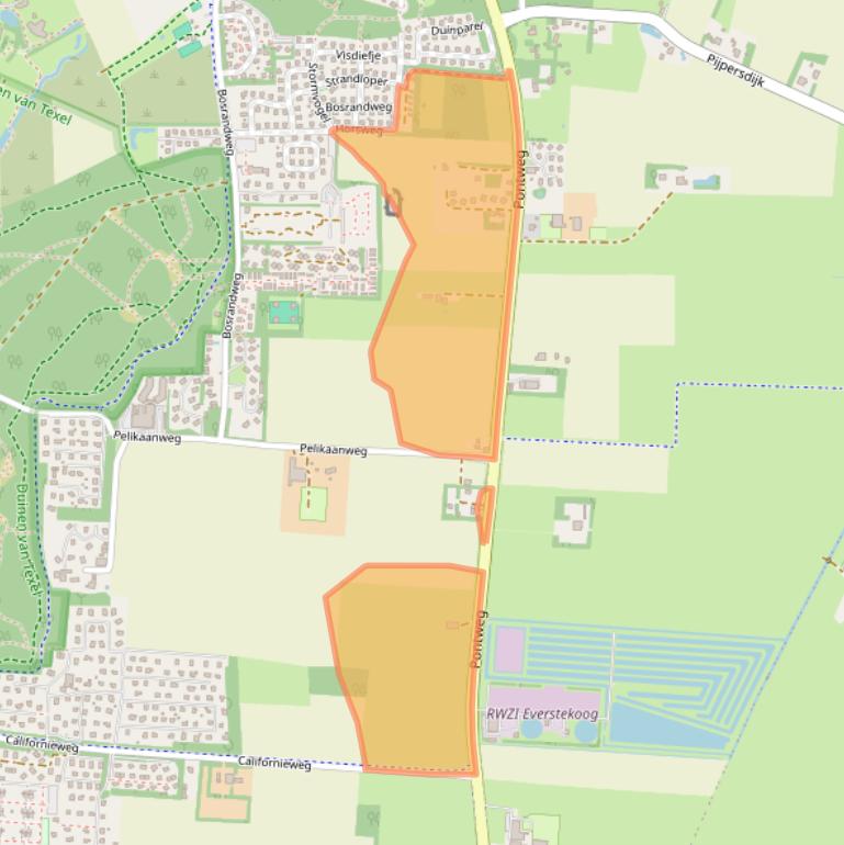Kaart van postcodegebied 1796MB.
