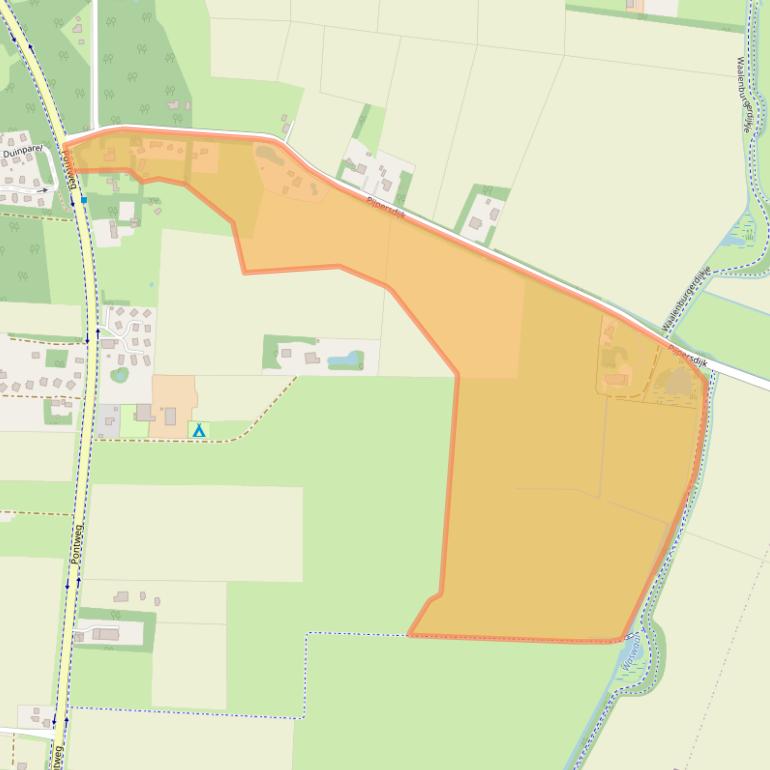 Kaart van postcodegebied 1796MJ.