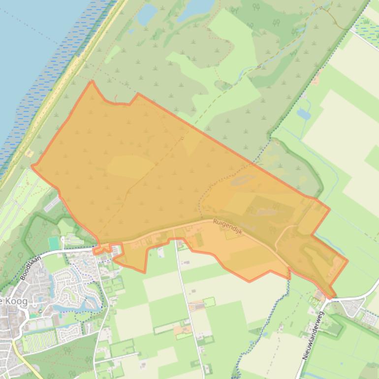 Kaart van postcodegebied 1796MP.