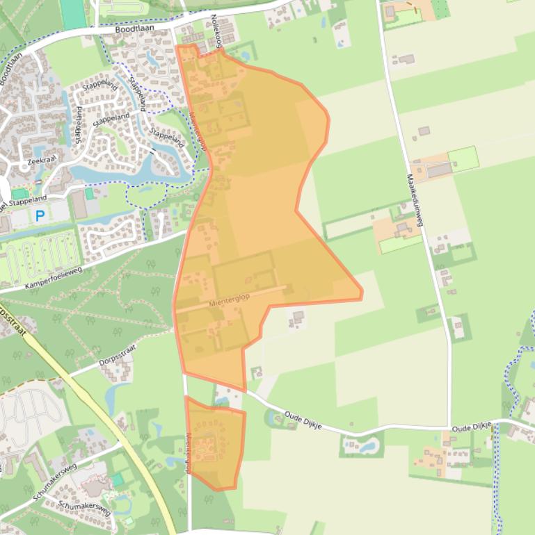 Kaart van postcodegebied 1796MR.