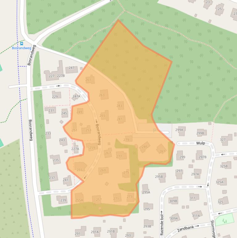 Kaart van postcodegebied 1796NB.