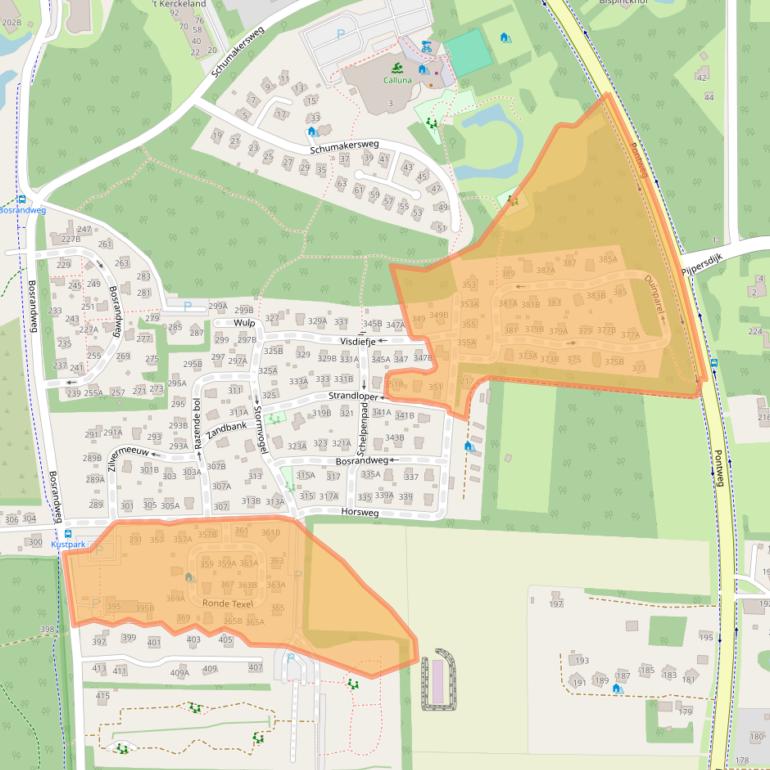 Kaart van postcodegebied 1796ND.