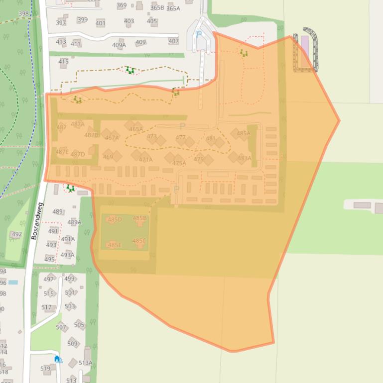 Kaart van postcodegebied 1796NH.