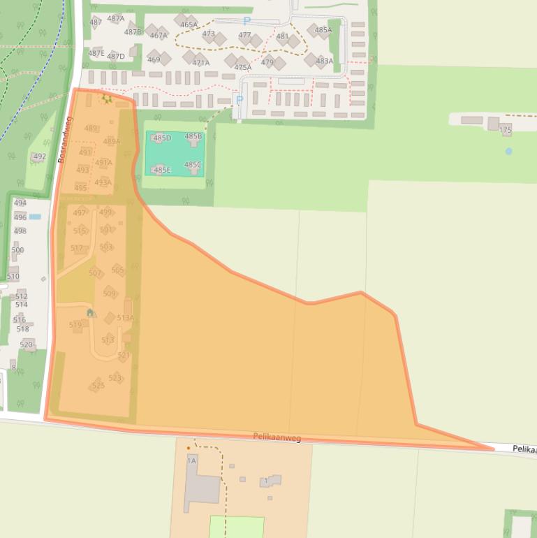 Kaart van postcodegebied 1796NJ.