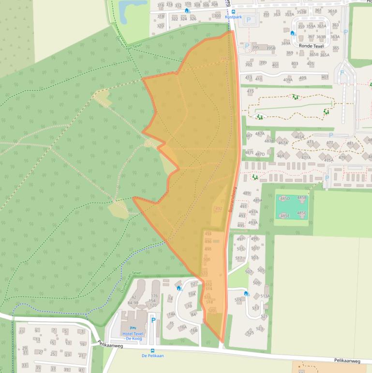 Kaart van postcodegebied 1796NL.