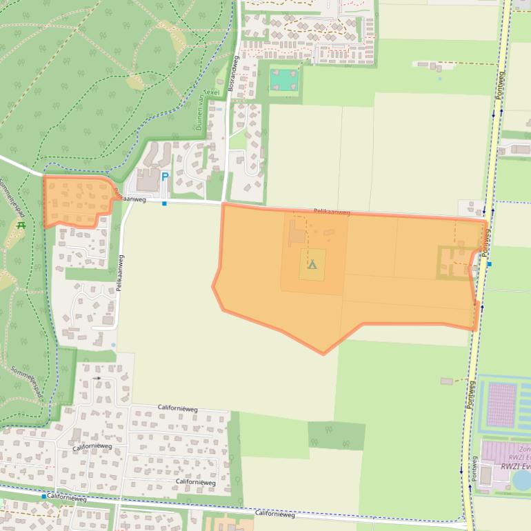 Kaart van postcodegebied 1796NN.