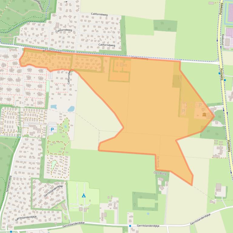 Kaart van postcodegebied 1796PA.