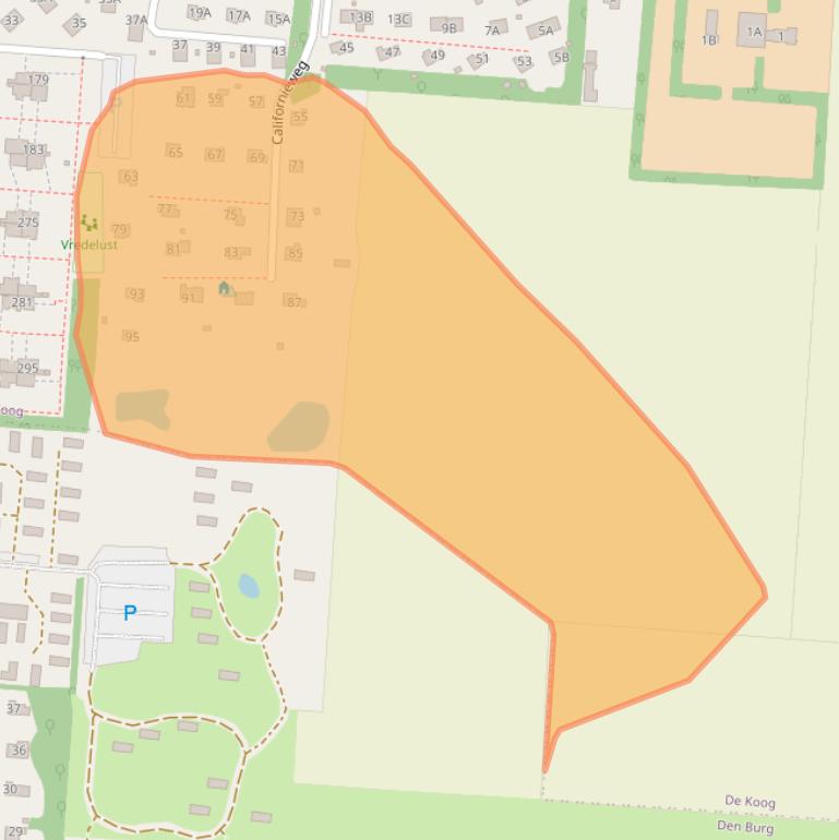 Kaart van postcodegebied 1796PB.
