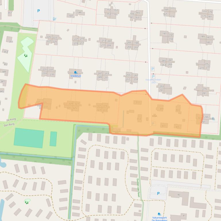 Kaart van postcodegebied 1796PJ.