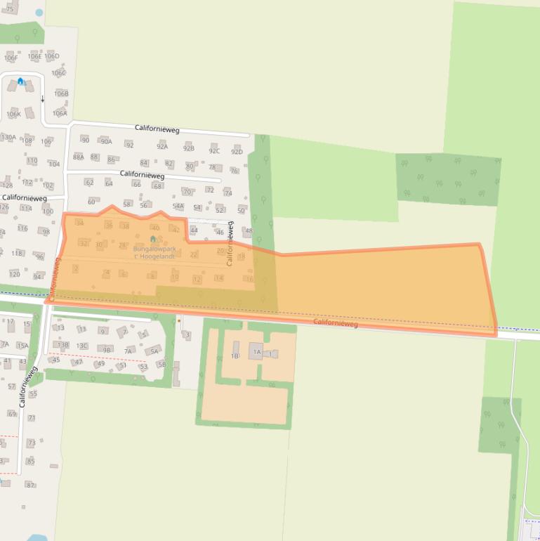 Kaart van postcodegebied 1796PL.