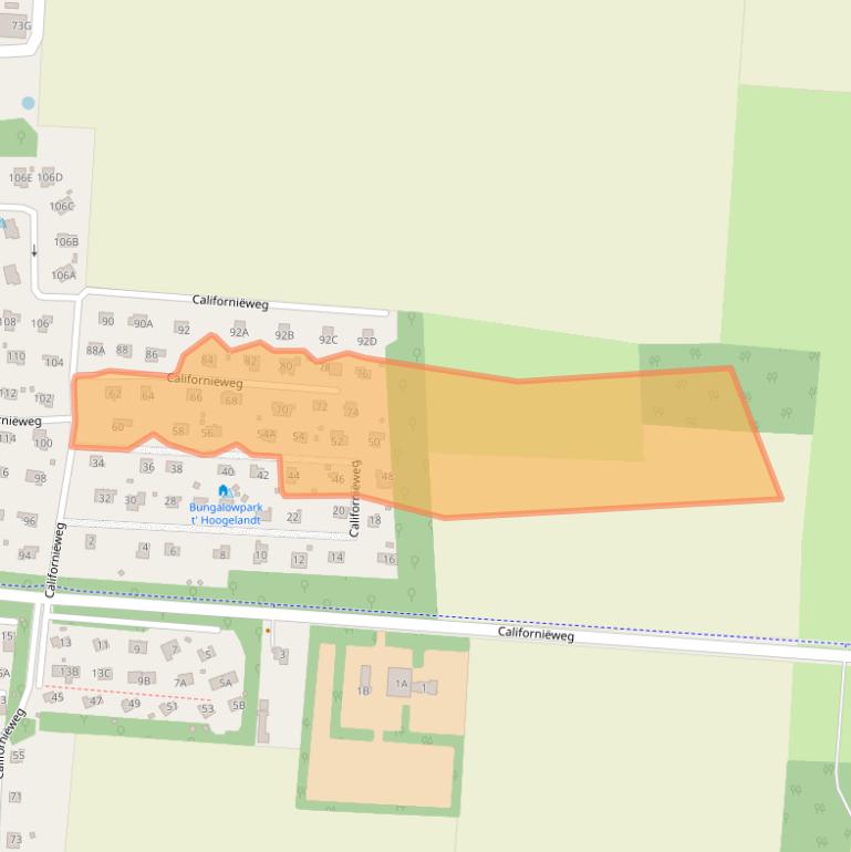 Kaart van postcodegebied 1796PM.