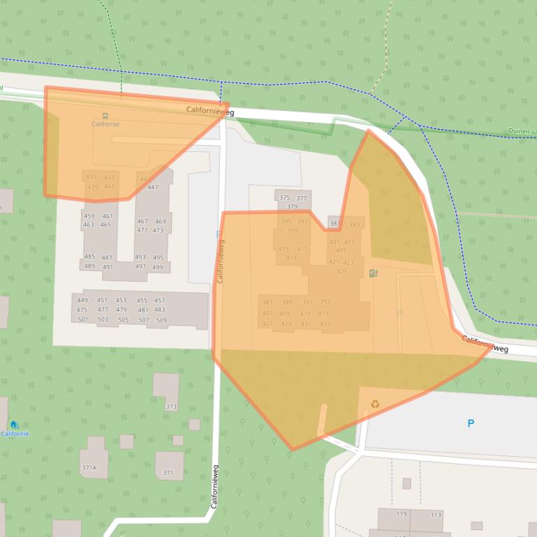 Kaart van postcodegebied 1796PS.