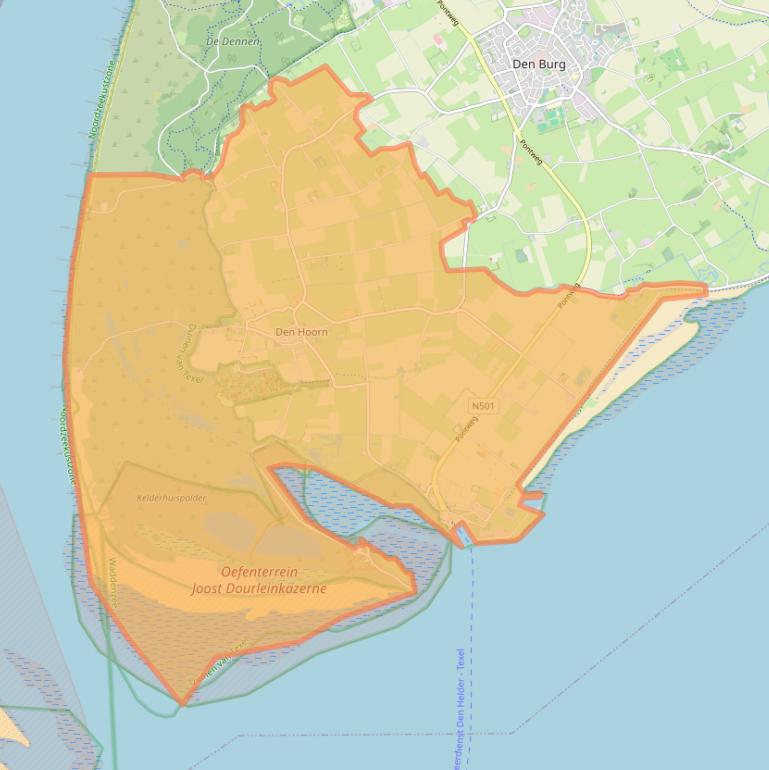 Kaart van postcodegebied 1797.