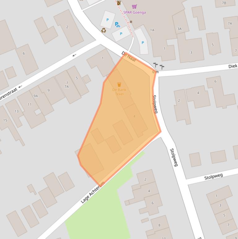 Kaart van postcodegebied 1797AC.