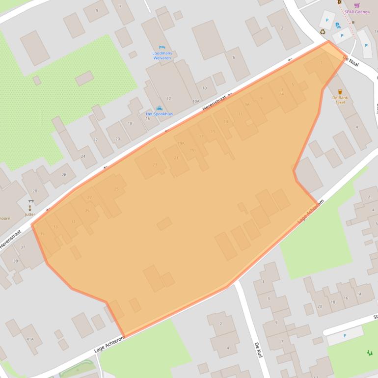 Kaart van postcodegebied 1797AE.