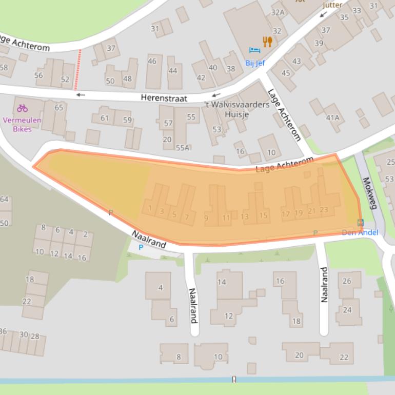 Kaart van postcodegebied 1797AM.