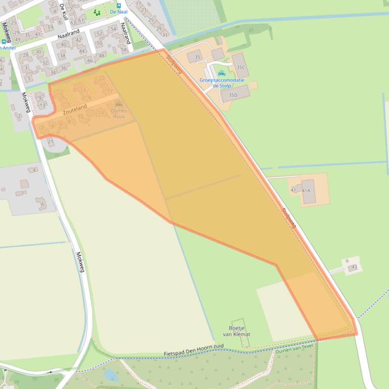 Kaart van postcodegebied 1797BA.