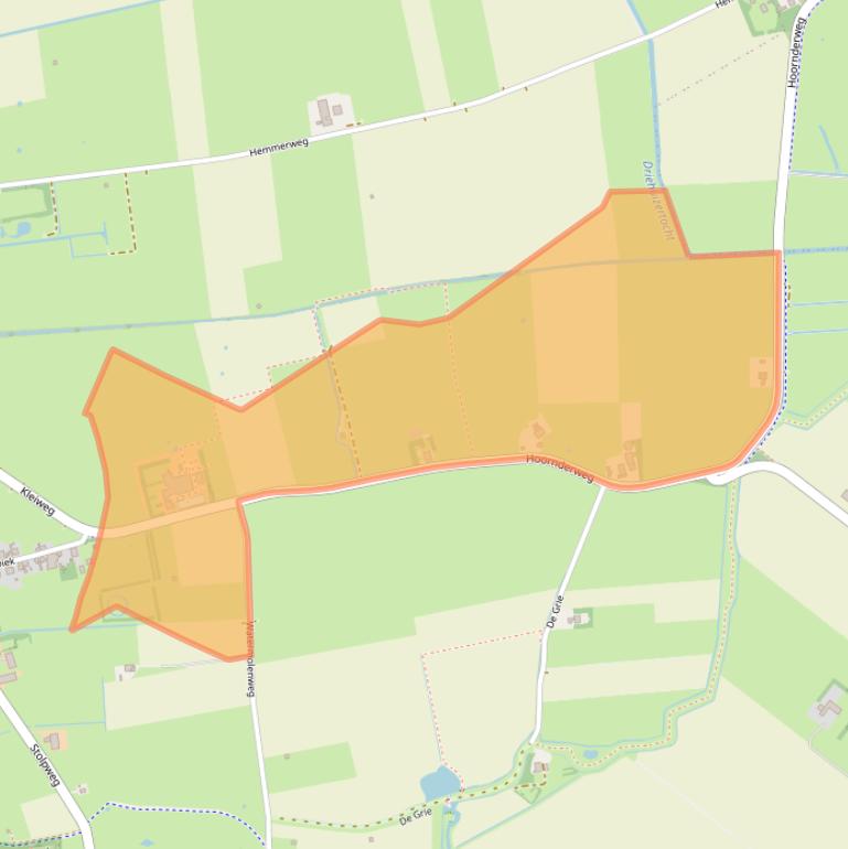 Kaart van postcodegebied 1797RA.