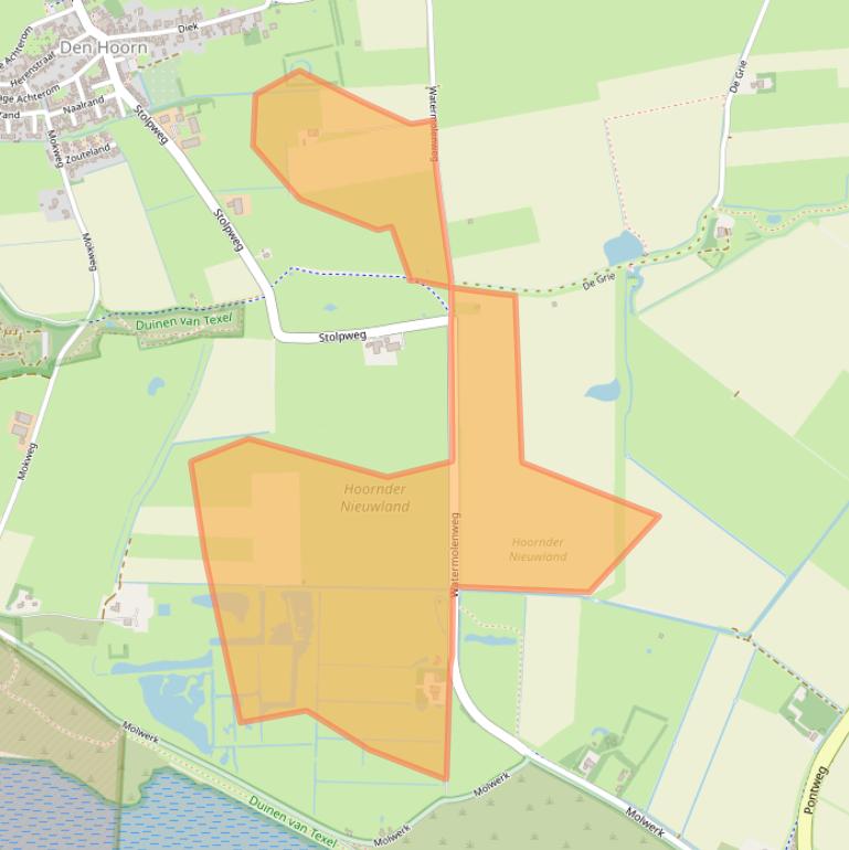 Kaart van postcodegebied 1797SC.