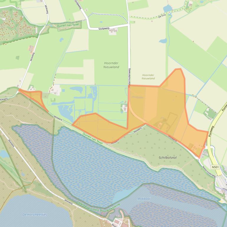 Kaart van postcodegebied 1797SE.