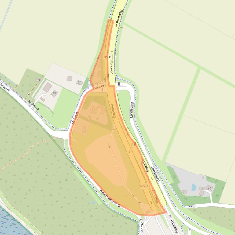 Kaart van postcodegebied 1797SG.